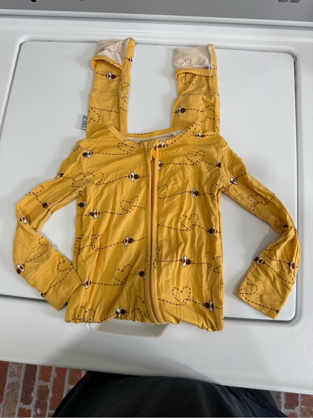Bamboo Baby Onesie with Heart & Bee Print 2T